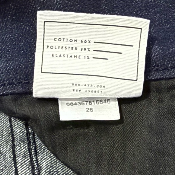 AYR The Beat Dark Blue Denim Barrel Jeans size 26 - Picture 6 of 11